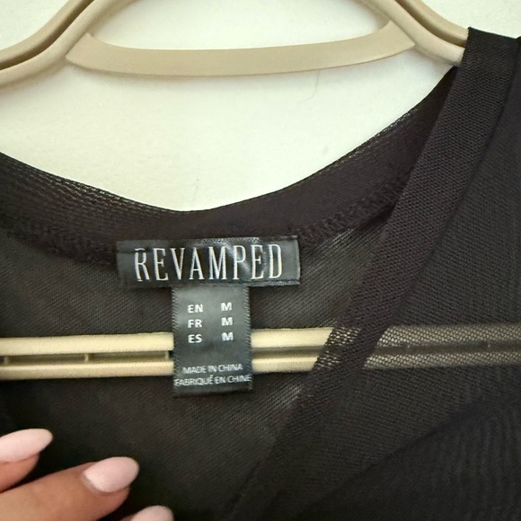 Revamped Sheer Black Short Sleeve Tee - Picture 3 of 6